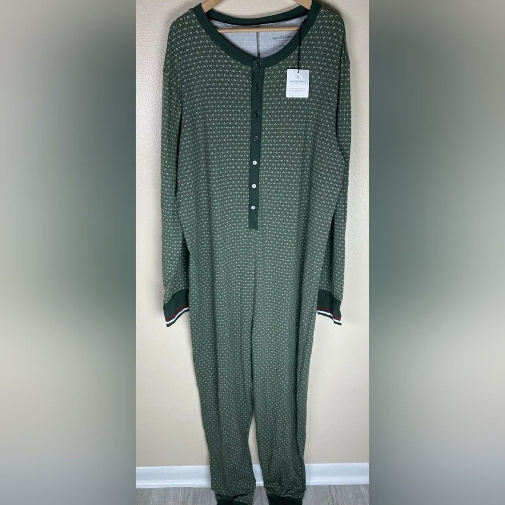 Hearth & Hand Magnolia Union Suit Long Johns Onesie Lounge Pajamas 3XLT